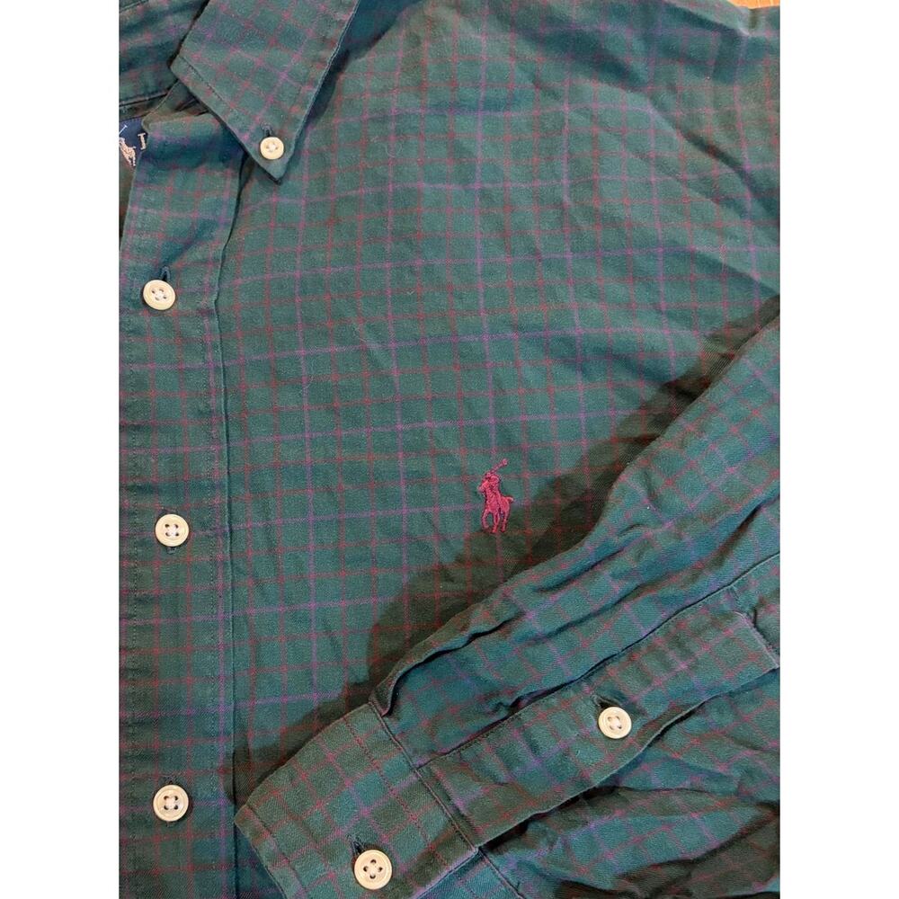 Ralph Lauren Shirt Mens XXL Green Red Blake Plaid Button Down Big Shirt Cotton